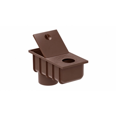 Osadnik/but PVC ⌀ 90 firmy KROP kolor jasny brąz